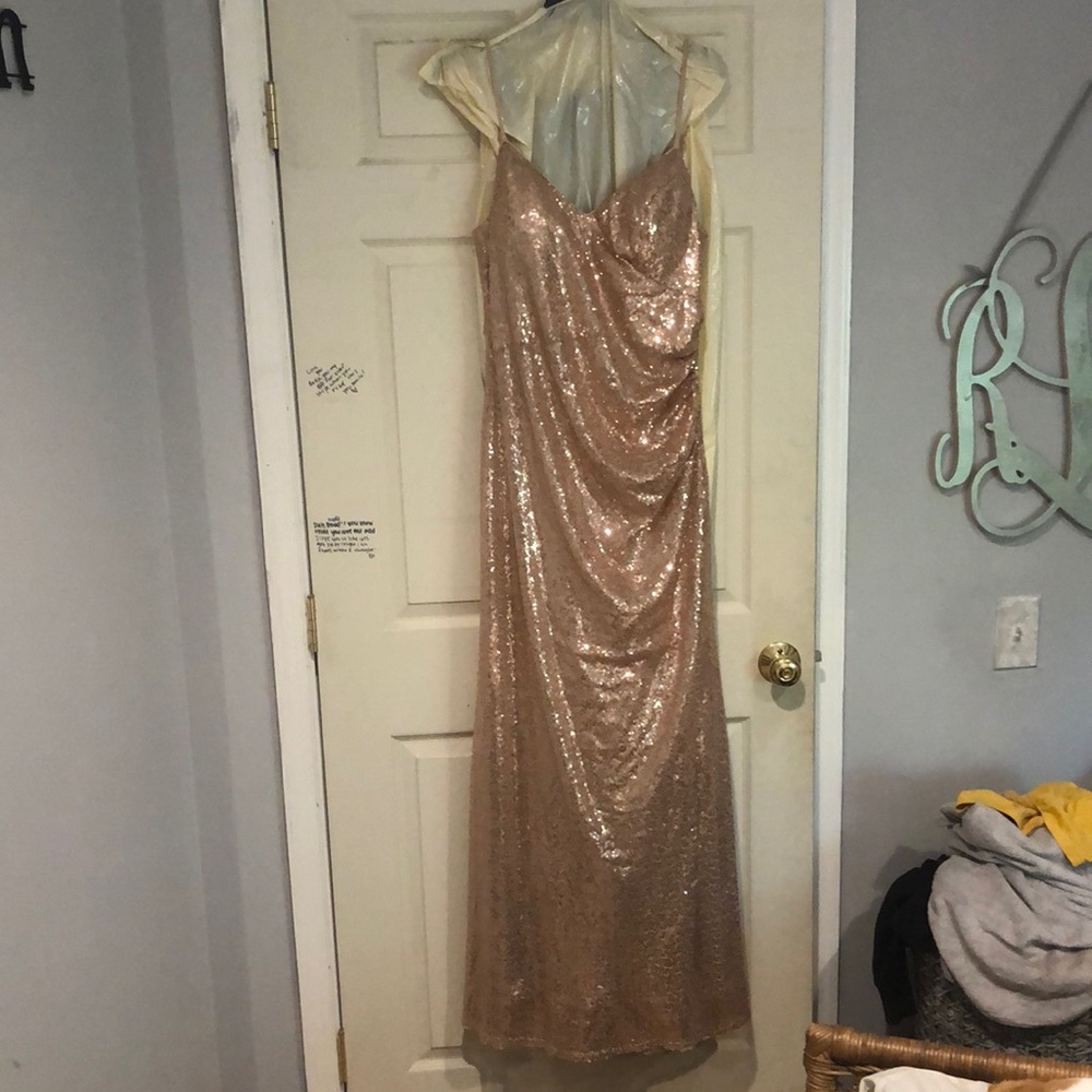 Rose gold sequin gown
